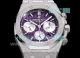 MMA 11 Copy Audemars Piguet Royal Oak Chronograph Purple Dial Frosted Gold Watch (3)_th.jpg
